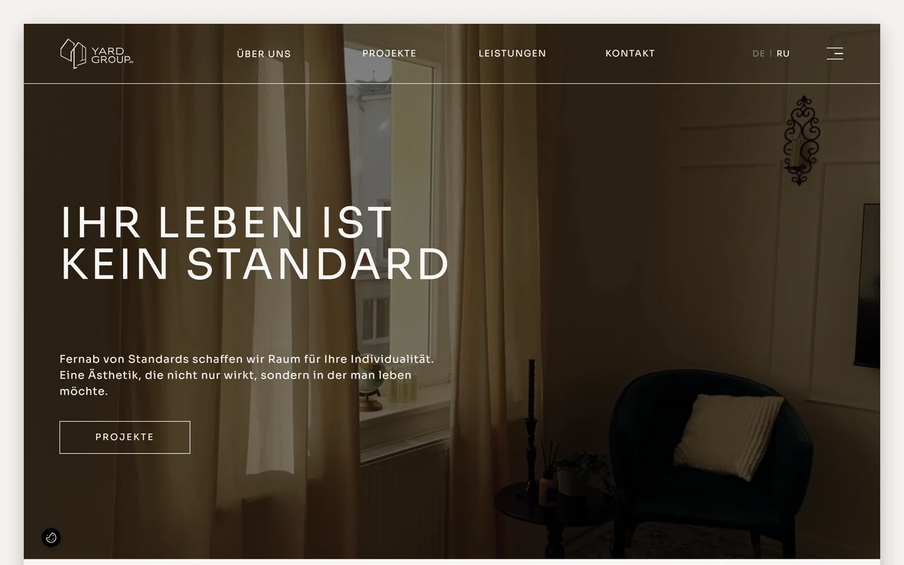 YARD GROUP Website und Landingpage